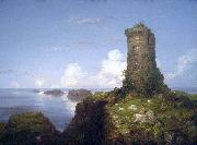 Italian Coast Scene with Ruined Tower